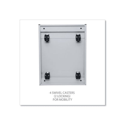 File Pedestal with Full-Length Pull, Left or Right, 2 Legal/Letter-Size File Drawers, Light Gray, 14.96" x 19.29" x 27.75"