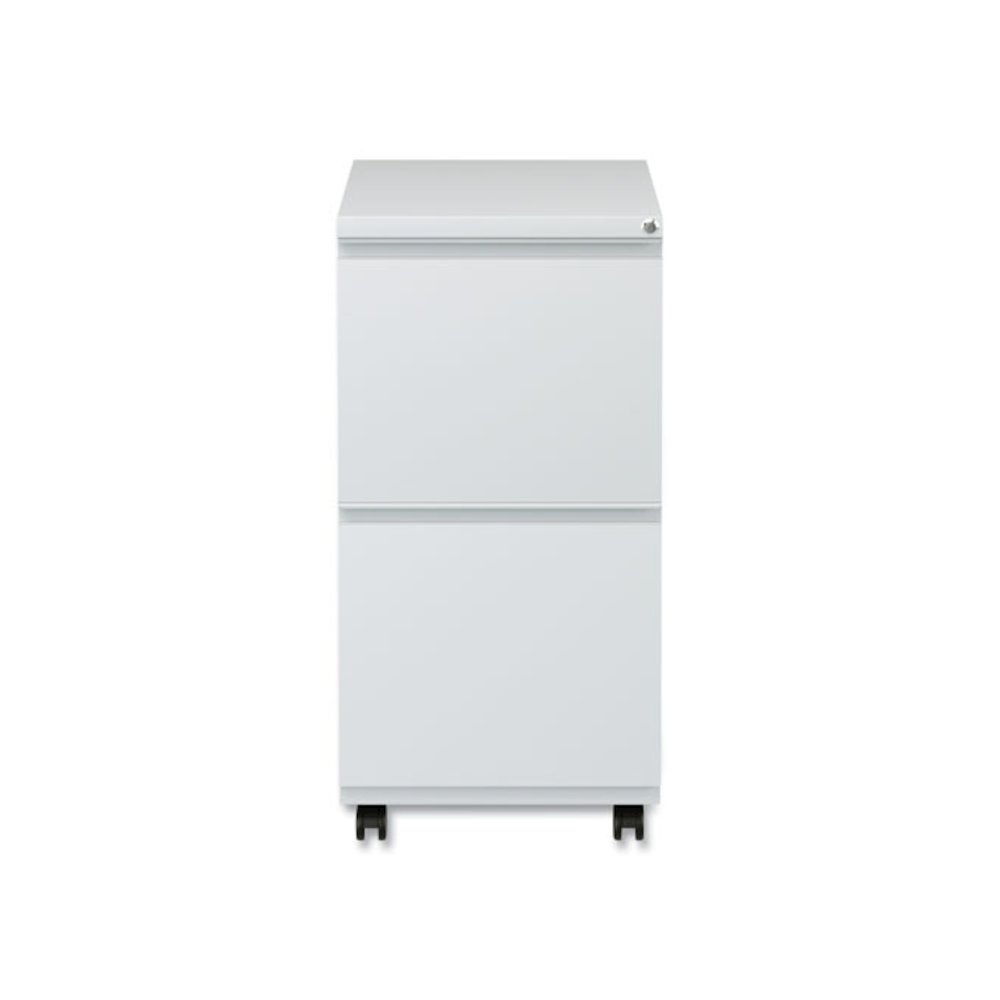 File Pedestal with Full-Length Pull, Left or Right, 2 Legal/Letter-Size File Drawers, Light Gray, 14.96" x 19.29" x 27.75"