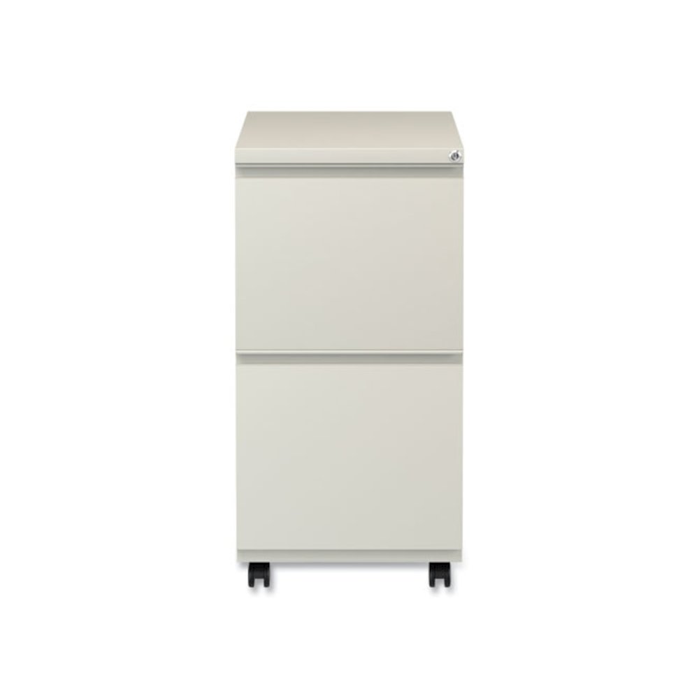 File Pedestal with Full-Length Pull, Left or Right, 2 Legal/Letter-Size File Drawers, Putty, 14.96" x 19.29" x 27.75"
