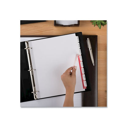 Print and Apply Index Maker Clear Label Dividers, Extra Wide Tab, 8-Tab, 11.25 x 9.25, White, 1 Set