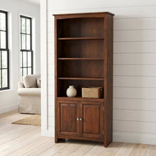 Espresso Shaker Bookcase with Tall Storage and Classic Design