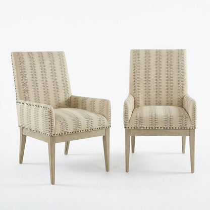 Brown Farmhouse Armchair Set of 2 with Comfortable Design and Sturdy Construction