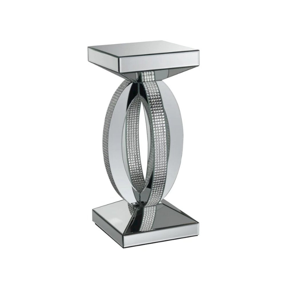 Amalia 3-piece Mirrored Coffee and End Table Set Silver