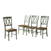 Set of four dining chairs with ergonomic back support and sturdy construction
