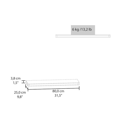 Double Floating Shelf Dallas Stylish Set of Two Shelves