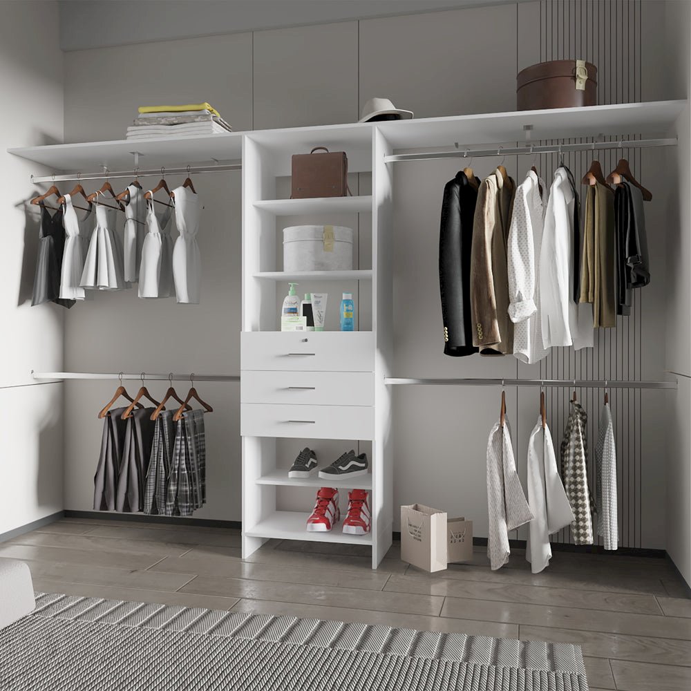 Taos Closet Organization System, Badroom, White