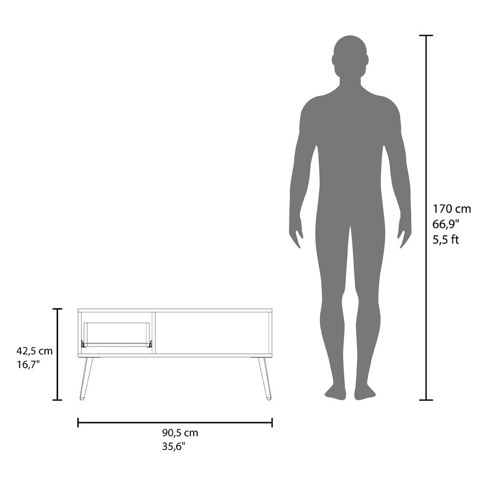 Lavelle Table, Living Room, Brown and White