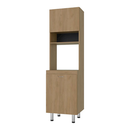 SOHAM Kitchen Pantry Cabinet – Tall Storage Unit, Beige Manufactured Wood Finish