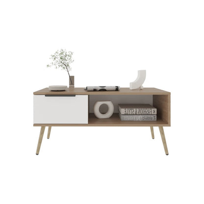 Lavelle Table, Living Room, Brown and White