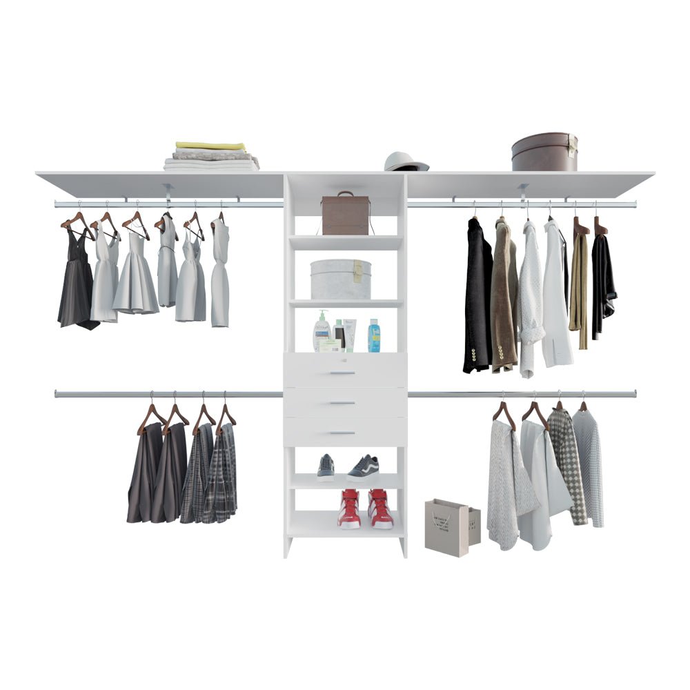 Taos Closet Organization System, Badroom, White