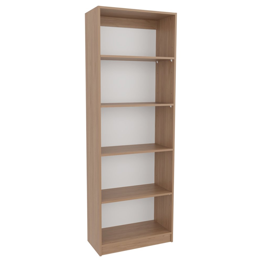Verdi Bookcase XS, 4 Shelves, Macadamia/White Manufactured Wood