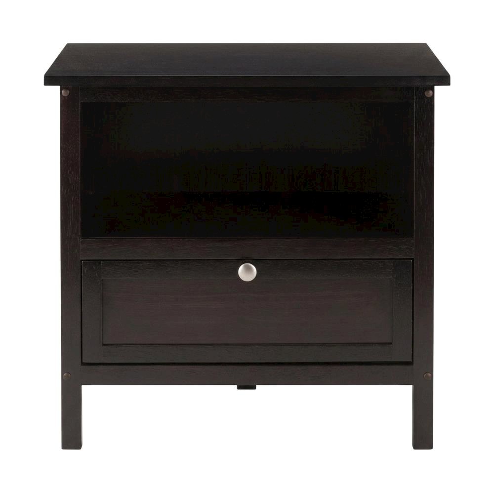 Solid Wood Corner TV Stand With Storage Flip Down Door And Open Shelf
