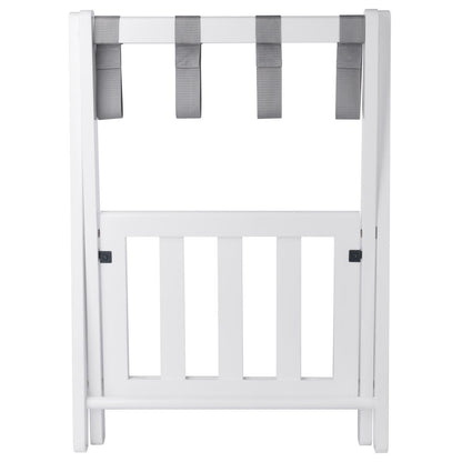 Raya Luggage Rack with Shelf, White