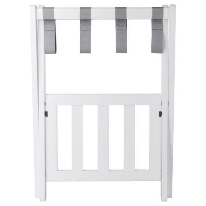 Raya Luggage Rack with Shelf, White