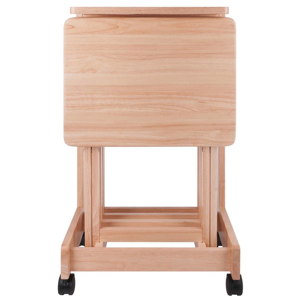 Natural color Solid Wood TV Trays – Folding Snack Tables for Eating and Serving