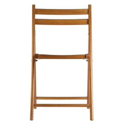 FurniFact Solid Teak Wooden Folding Chairs – Set of 4