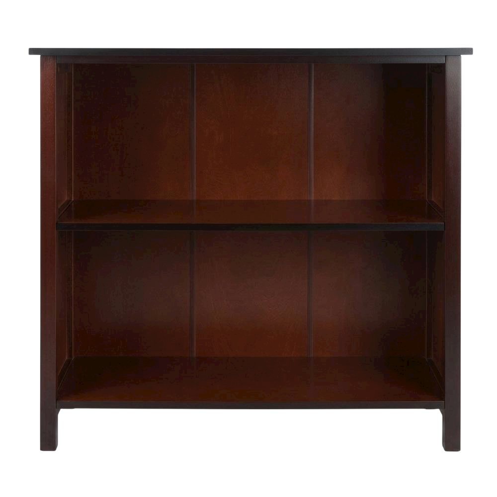 3-Tier Wide Bookcase, Storage Shelf, Solid Wood