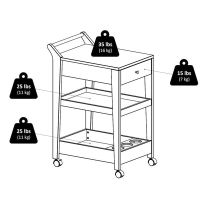 Jeston Entertainment Cart, Oyster Gray