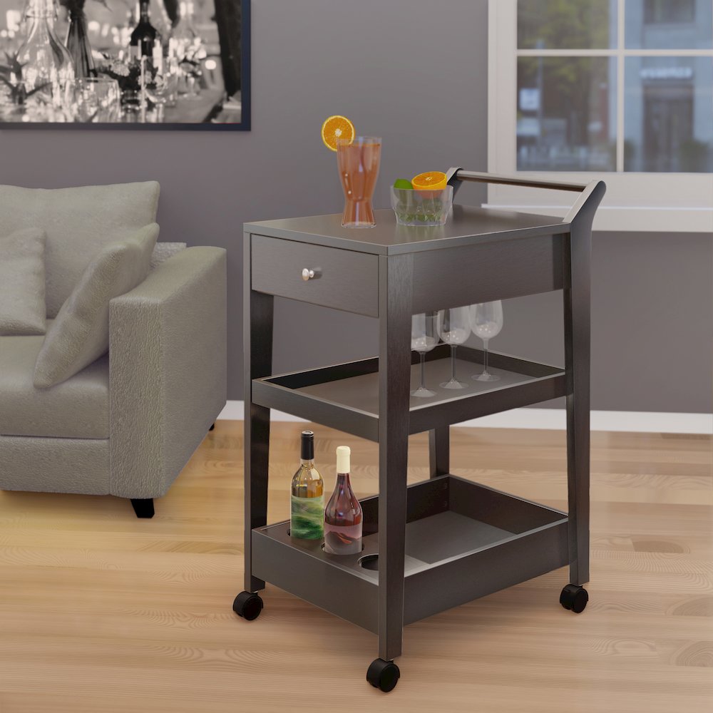 Jeston Entertainment Cart, Oyster Gray