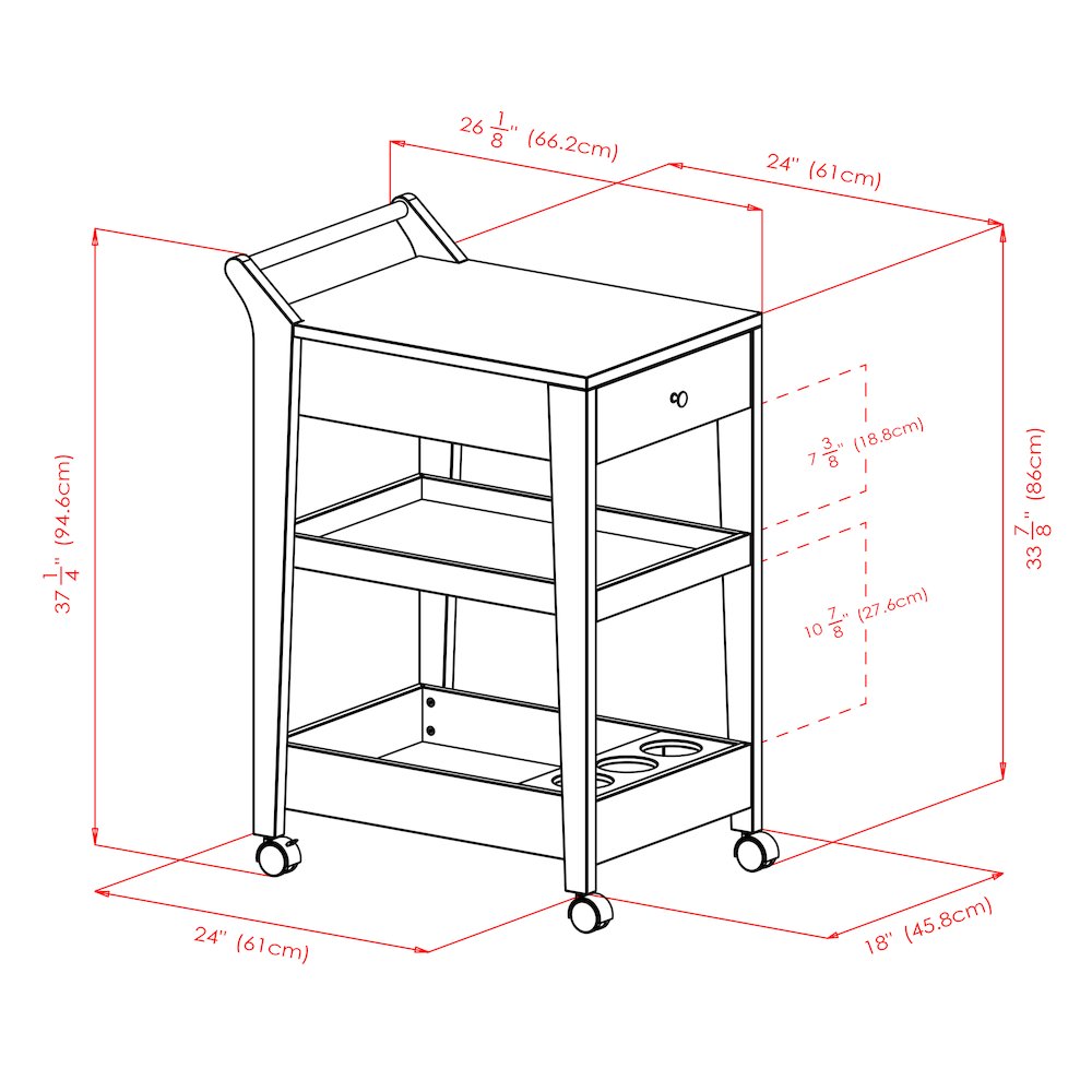 Jeston Entertainment Cart, Oyster Gray