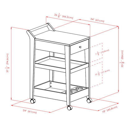 Jeston Entertainment Cart, Oyster Gray