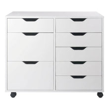 Contemporary Storage Cabinet with Drawers for Home Office Organization, White