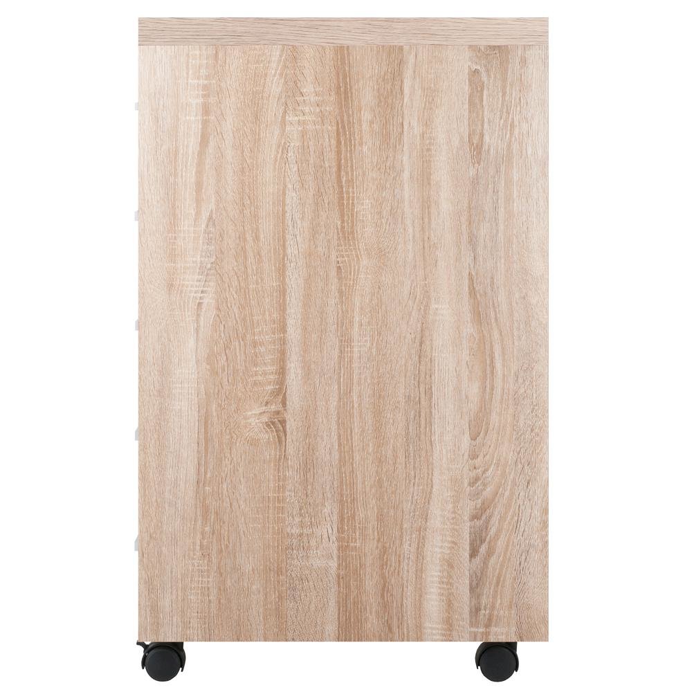 FurniFact Reclaimed Wood & White 5-Drawer File Cabinet