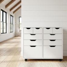 Composite Wood Storage Cabinet with Doors for Kitchen and Office, White