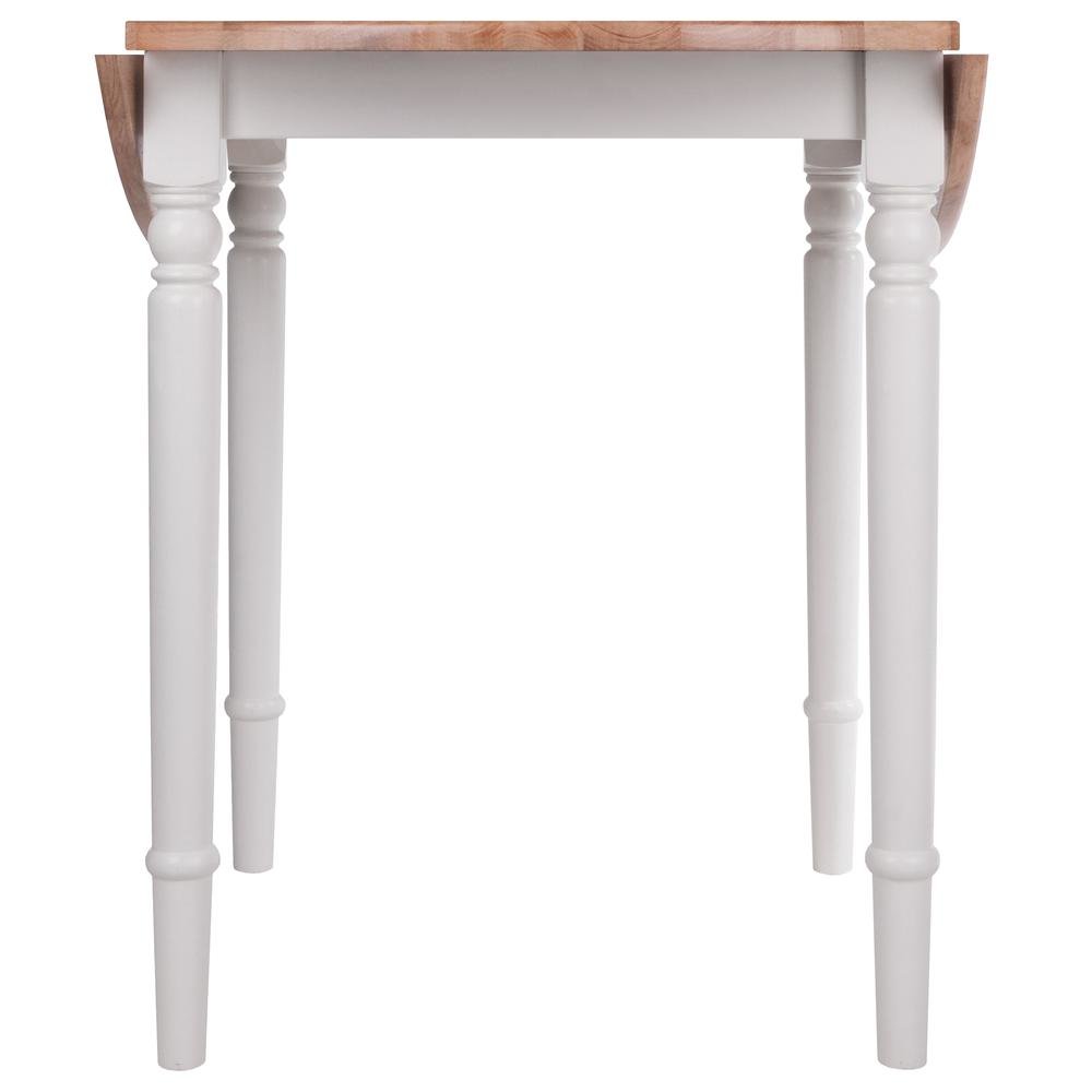 Natural White Small Round Drop Leaf Table – Foldable Dining Table