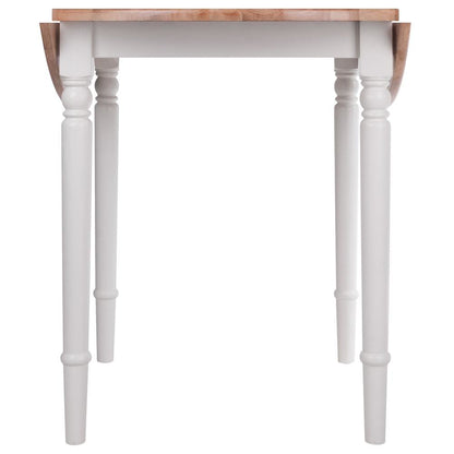 Natural White Small Round Drop Leaf Table – Foldable Dining Table