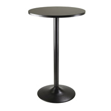 Black Pub Table with Round MDF Top – Bar Height Table