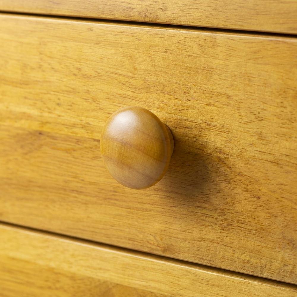 Honey finish filing cabinet with transitional style and solid wood construction