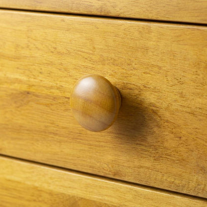 Honey finish filing cabinet with transitional style and solid wood construction