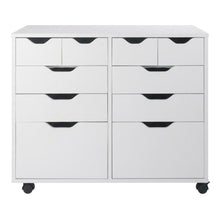 Composite Wood Storage Cabinet with Doors for Kitchen and Office, White