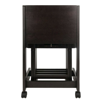 Coffee color Solid Wood TV Trays – Folding Snack Tables for Eating and Serving