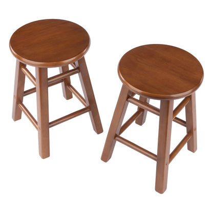 Element 2-Pc Dining Stool Set, Teak
