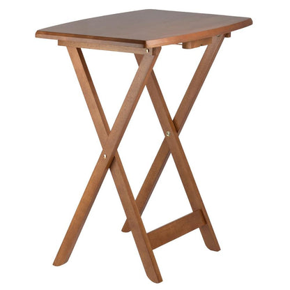 Teak Oversized Snack Tables – Sturdy Wooden TV Trays with Stand