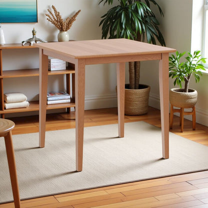 FurniFact Light Oak Small Square Dining Table with Shaker Legs