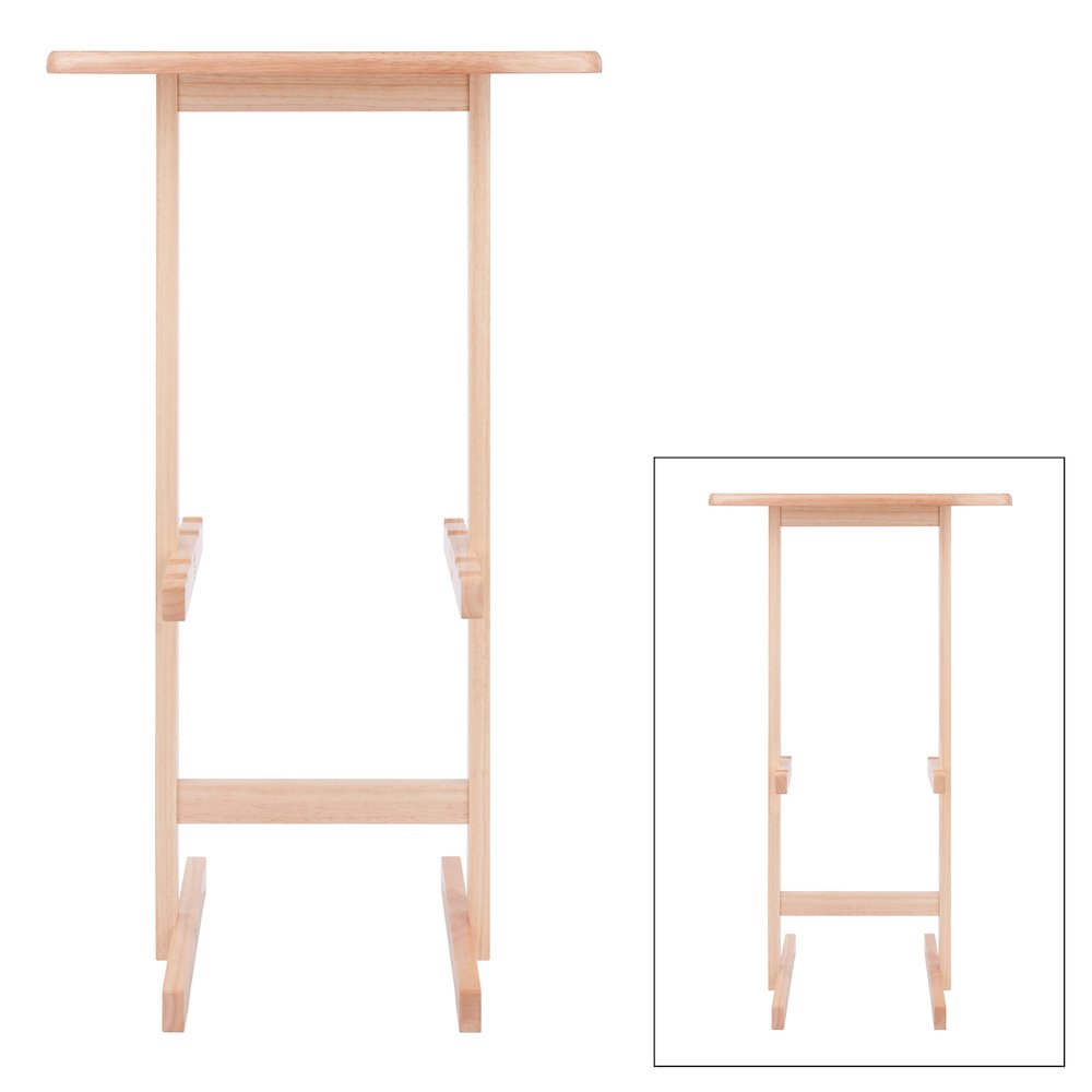 Riley Snack Table Rack, Natural Finish