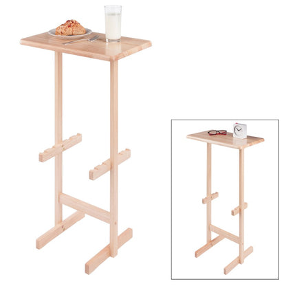 Riley Snack Table Rack, Natural Finish