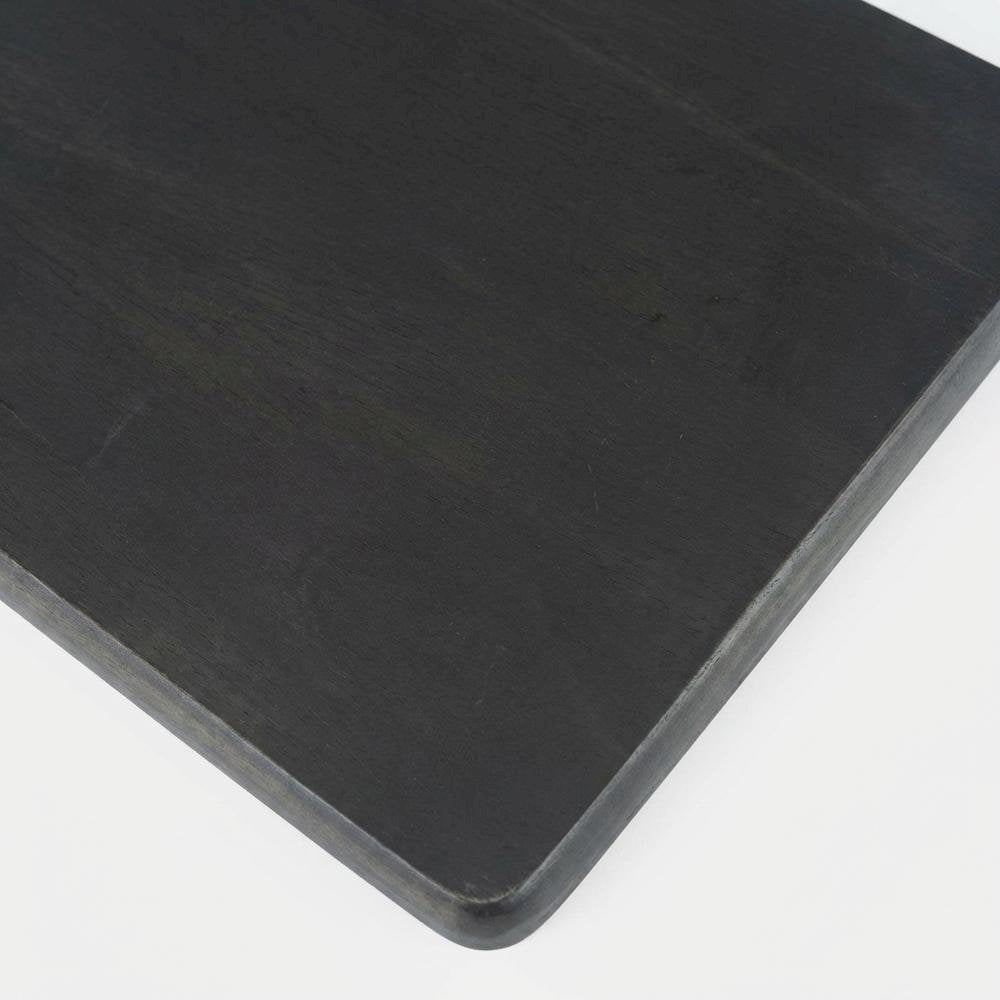 5-PC Folding TV Tray Table Set, Black Tables, Solid Wood Storage Rack