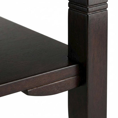 Coffee Table, Brown Finish, Lower Open Shelf, Center Living Room