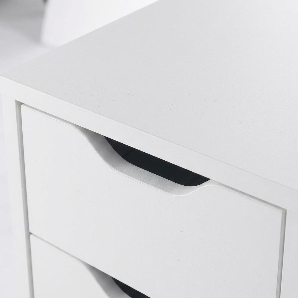Composite Wood Storage Cabinet with Doors for Kitchen and Office, White