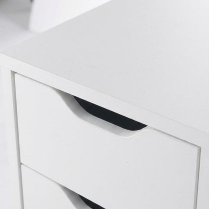 Composite Wood Storage Cabinet with Doors for Kitchen and Office, White