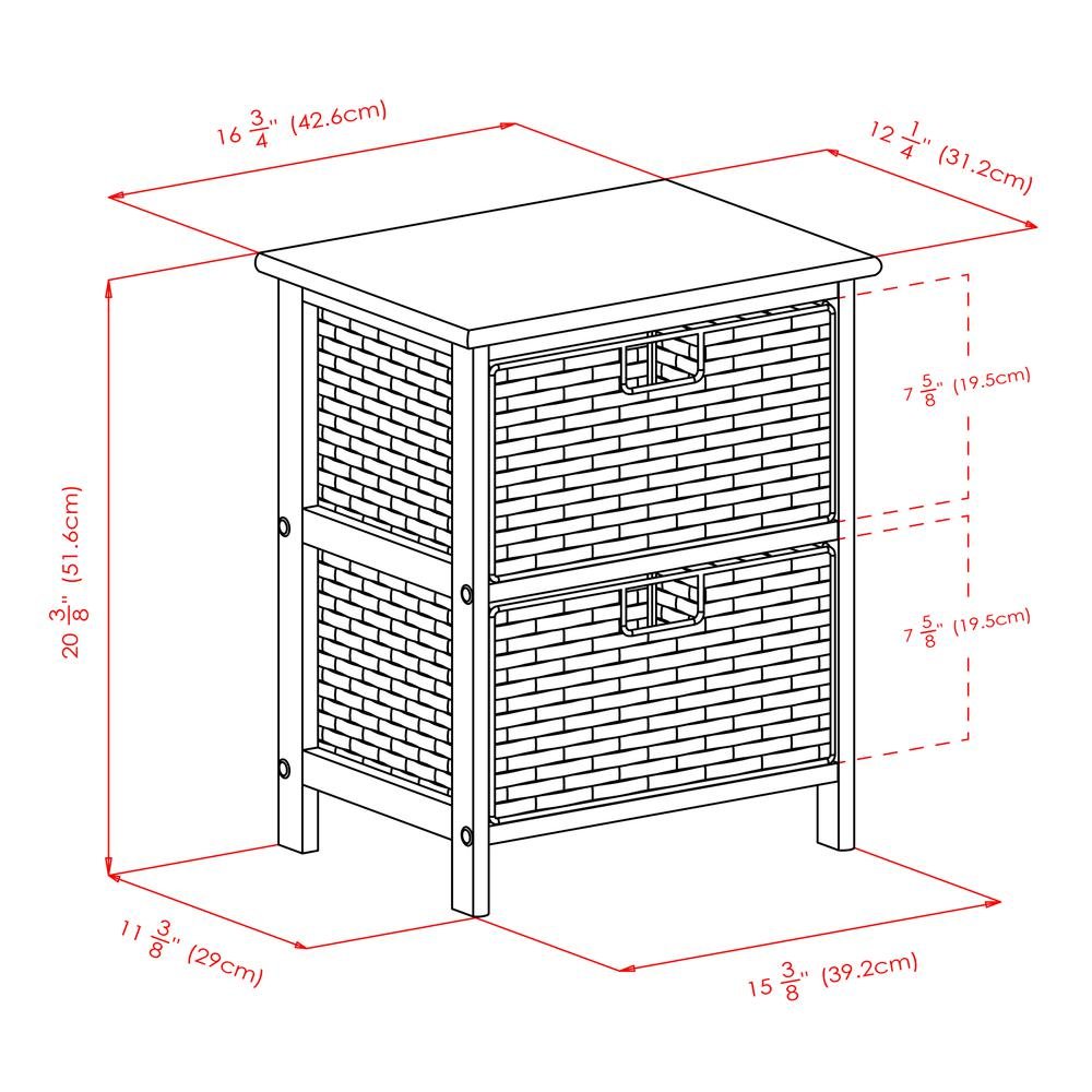 Storage Rack, 2-Tier Shelf, Two Foldable Baskets, Organizer