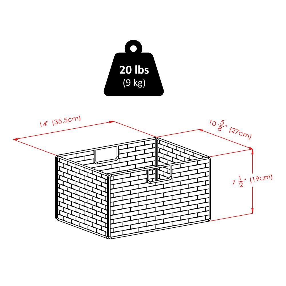 Storage Rack, 2-Tier Shelf, Two Foldable Baskets, Organizer