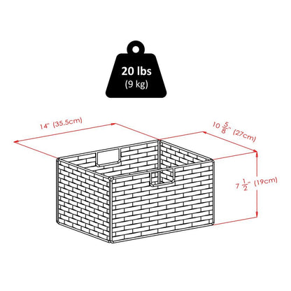 Storage Rack, 2-Tier Shelf, Two Foldable Baskets, Organizer