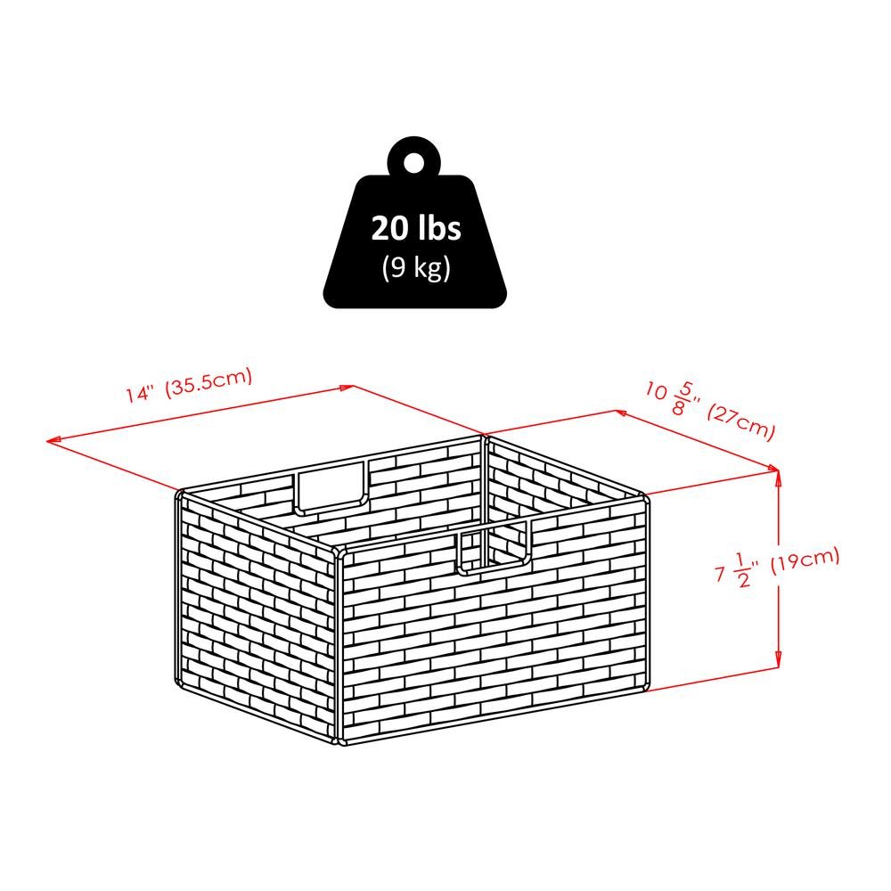 Tall Storage Rack, 4-Tier Shelf, Four Foldable Baskets, Cabinet