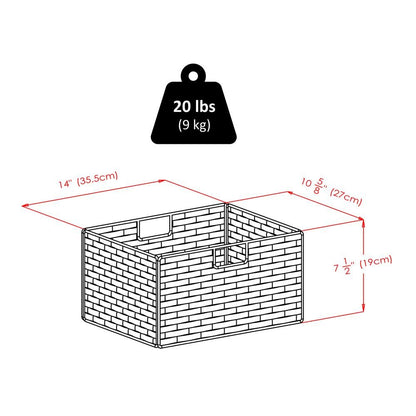Tall Storage Rack, 4-Tier Shelf, Four Foldable Baskets, Cabinet