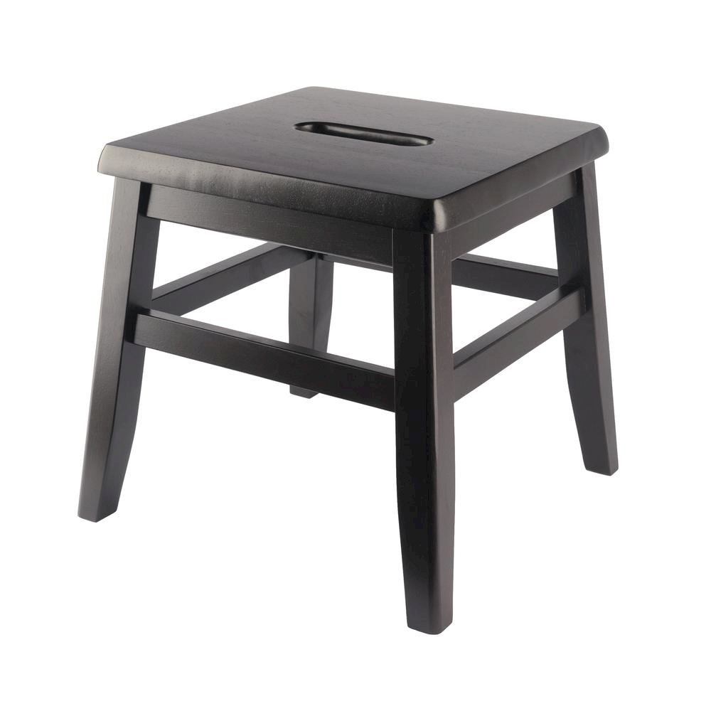 2-PC Conductor Stool Set, Solid Wood, Square Design, Center Handle